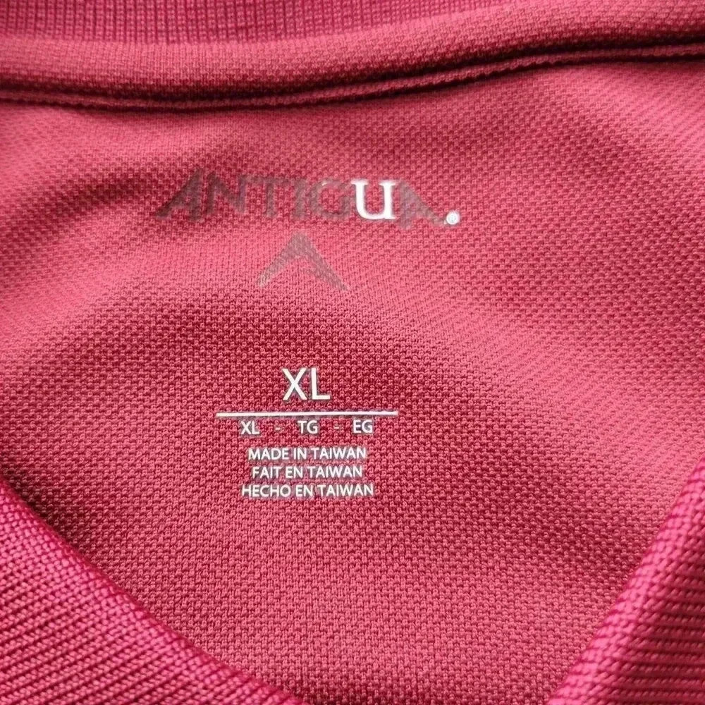 NFL Washington Redskins Polo Shirt XL Men's Antigua Burgundy Short Sleeve - Picture 4 of 4